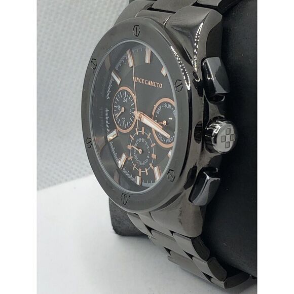 Vince Camuto Unisex Stainless Steel Analog Dial Quartz Genuine Wrist Watch HK584 - Picture 2 of 9